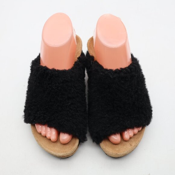 Birkenstock Papillio Namica Teddy Women's EU Size 36 Black Wedge Shearling Upper - Picture 2 of 9